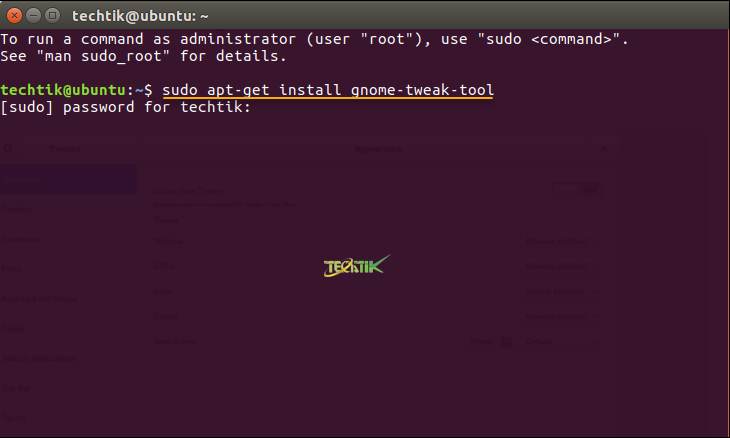 install theme ubuntu