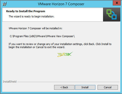 install VMware View Composer 