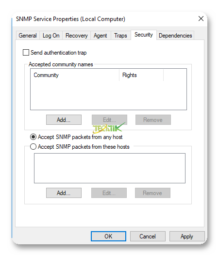 Enable SNMP