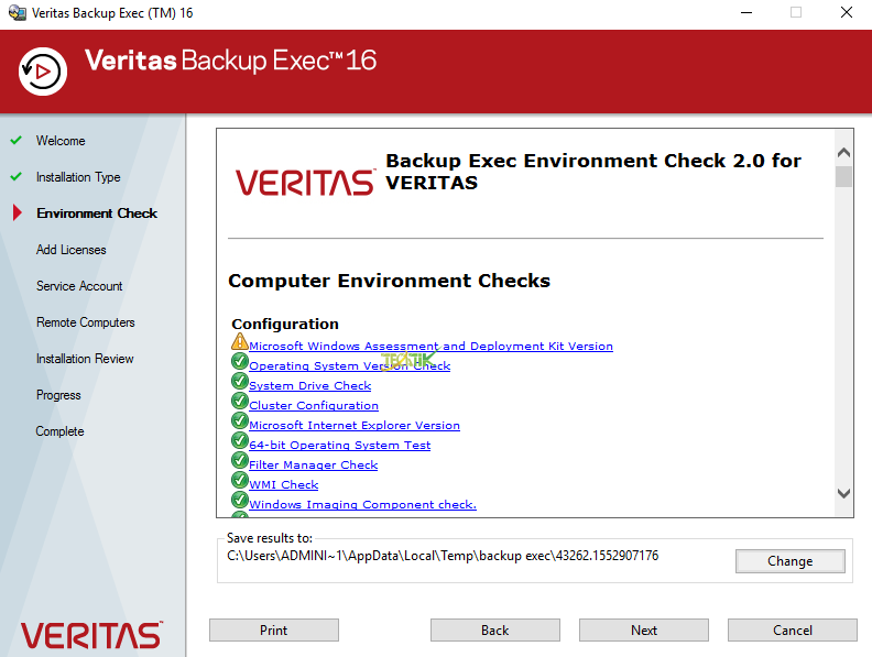 Install Veritas Backup Exec