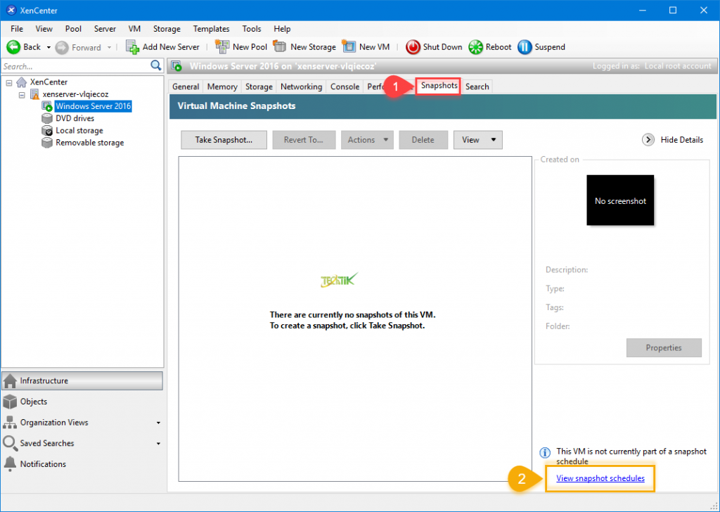 نحوه SnapShot اتوماتیک از ماشین های مجازی در XenServer