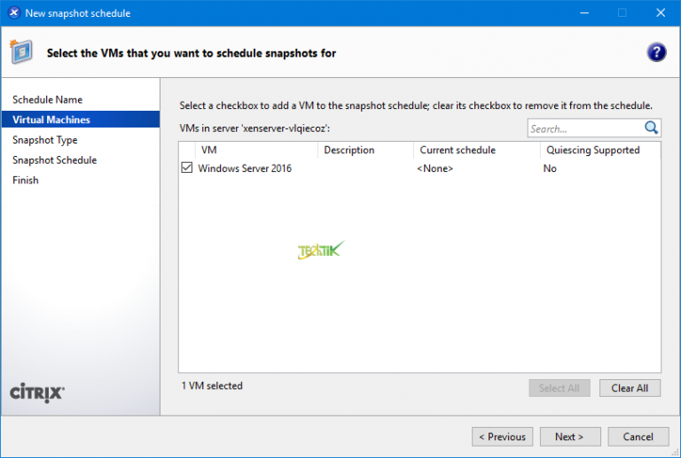نحوه SnapShot اتوماتیک از ماشین های مجازی در XenServer