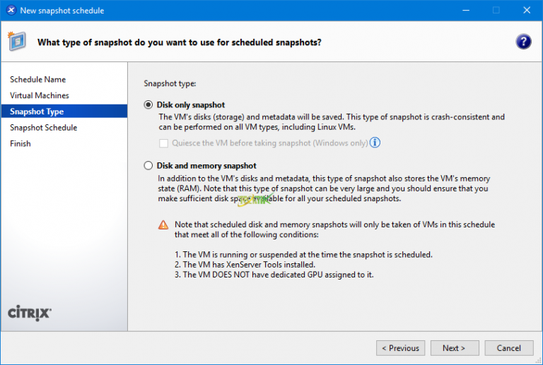 نحوه SnapShot اتوماتیک از ماشین های مجازی در XenServer